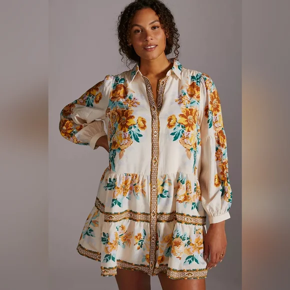 Tiered Mini Shirtdress - Picture 8 of 13